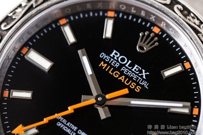 ROLEX勞力士 新品上市 N9最新力作 雕刻手工 純銀殼套 瑞士ETA2824自動上旋機芯 超強防水 鱷魚皮錶帶 高檔男士腕表  wssb4773